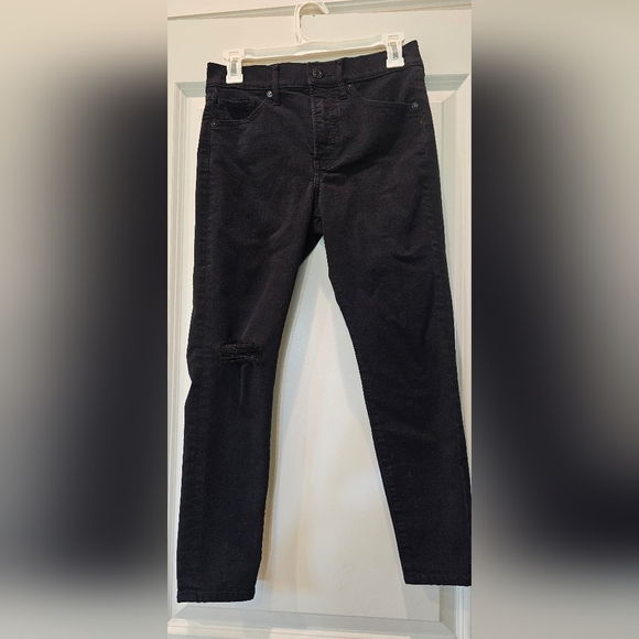 Express Mid-Rise Skinny Jean Knee Cutout - Picture 1 of 3